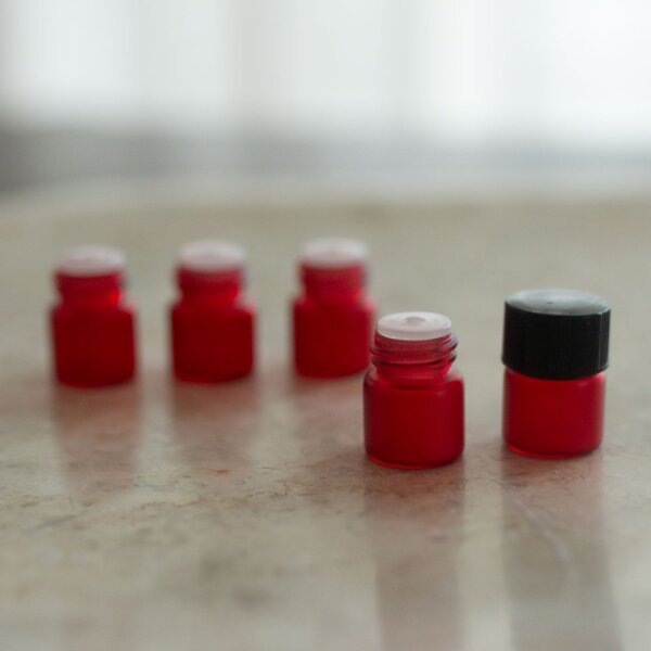 Probeflasche Matt | Rot | 1 ml