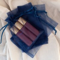 Organzasäckchen | Marineblau | 10 x 15 cm - 10...