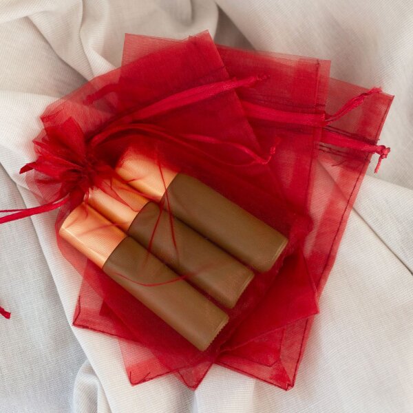 Organzasäckchen | Dunkelrot | 10 x 15 cm - 10 Stück